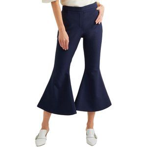 ELLERY Cantina Crepe Kick-flare Trousers In Navy 8